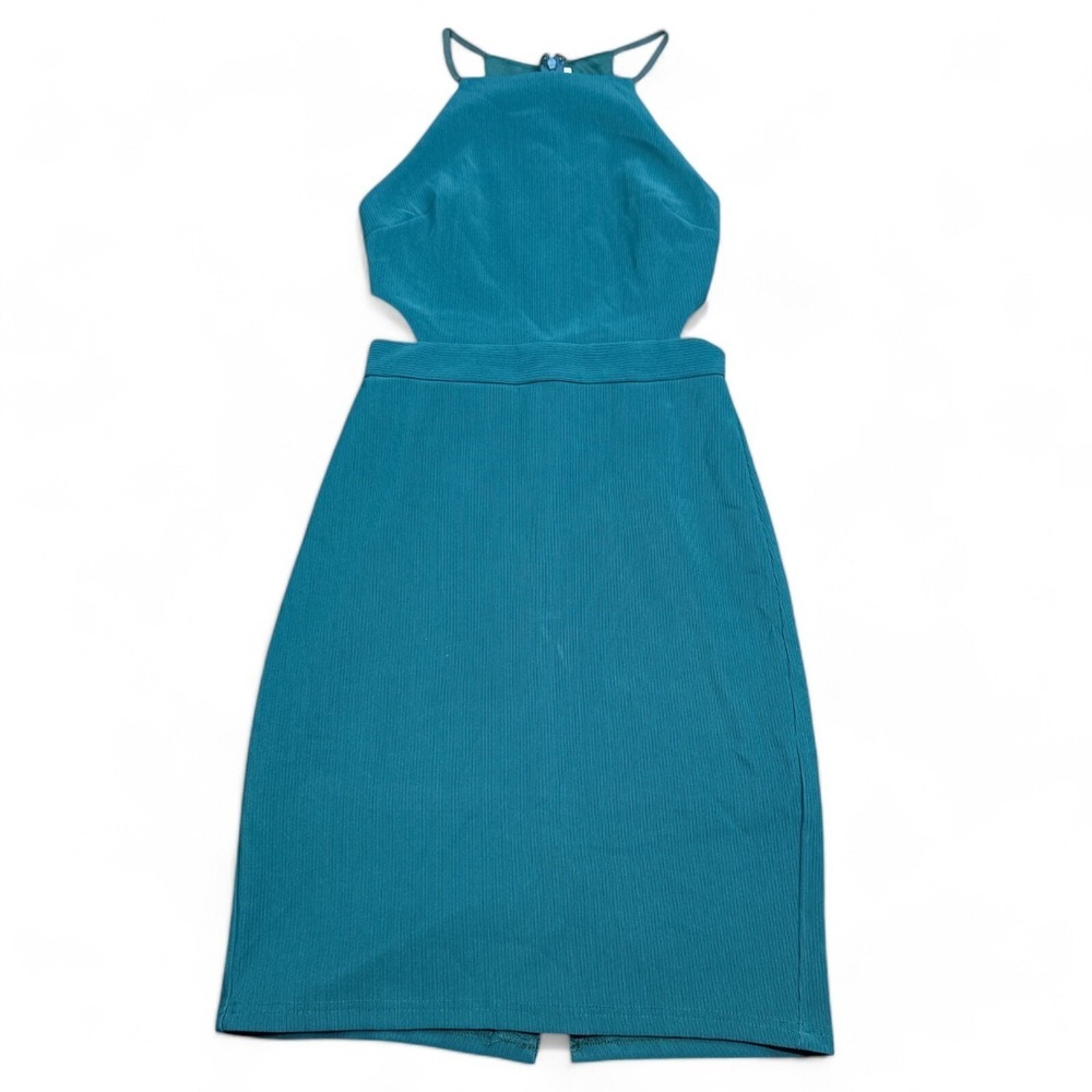 ASTR the Label Halter Mini Dress Womens Size Small Blue Sleeveless Cocktail‎